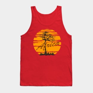 Africa Acacia Savanna Sunset Tank Top